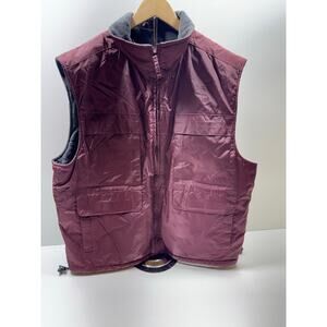 Old Navy Men’s Vest Gorpcore Sz L Burgundy/Wine New Pockets Nylon Spring Outdoor